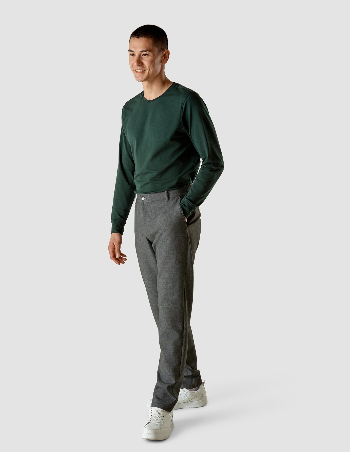 Heavy Edition Pants Slim Dark Grey Melange